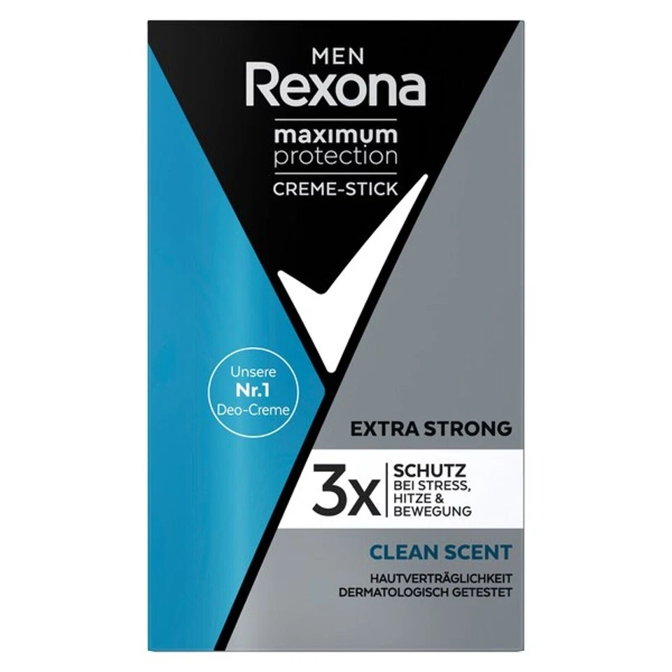 3x Rexona Men Maximum Protection Anti-Transpirant Deocreme Clean Scent 3x 45ml - Bild 2 von 4