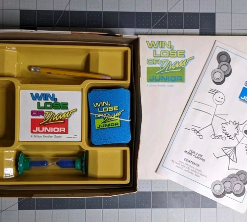 Vintage 1988 Win Lose or Draw Junior Game by Milton Bradley Complete