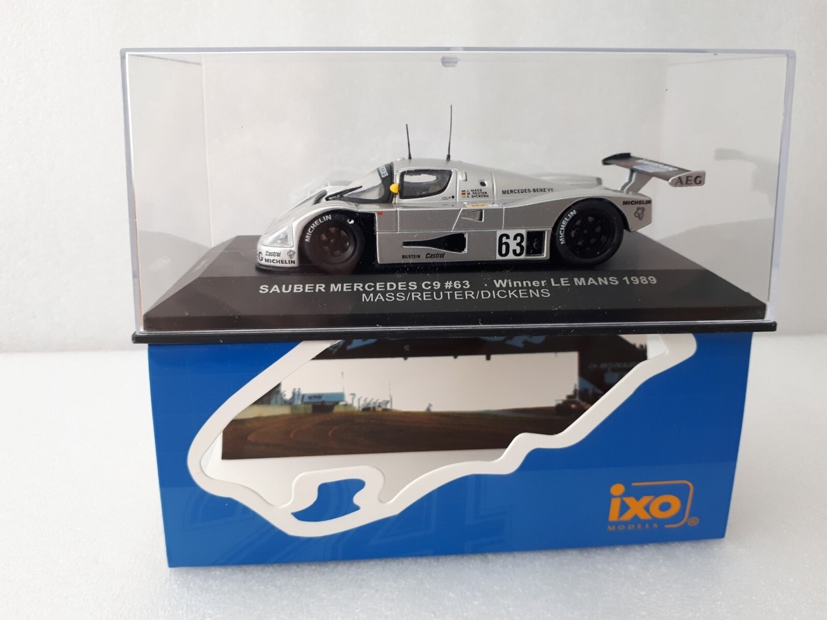 Miniature IXO 1/43 - Sauber C9 - Vainqueur Des 24 Heures Du Mans 1989