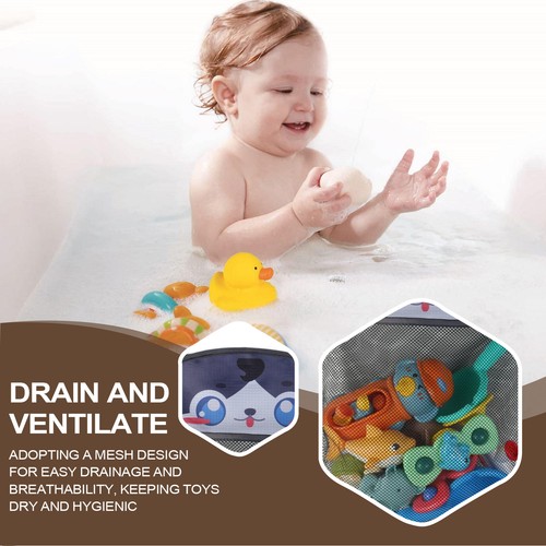Baby Bath Toy Mesh Net Storage Bag Organizer Holder Bathtub Toy Storage Mesh Bag - Picture 12 of 15