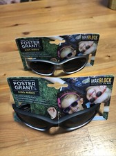 Lot O 2 FOSTER GRANT KIDS MAXBLOCK 100 UV PROTECTION KIDS GRAY  Blk SUNGLASSES