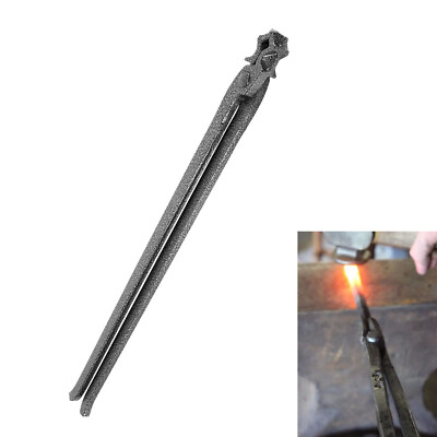 Blacksmith V-Jaw Tongs for 1/2'' Round & Square Stock Anvil Vise Forge Tongs