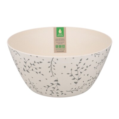 Kitchen Craft Salatschüssel Bambus, 25 cm, Salatschale Natural Elements, Outdoor