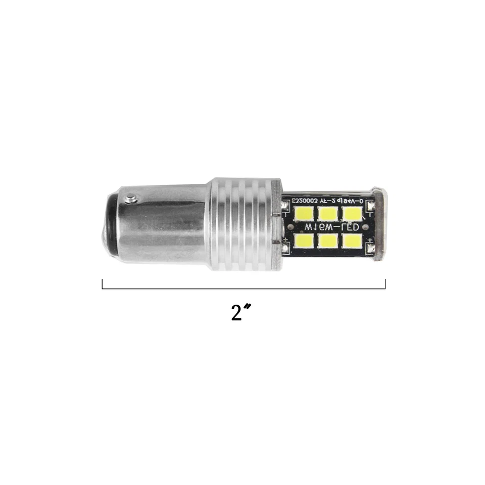 Xenon White 15-SMD 7440 7443 LED Bulbs For Backup Reverse Tail Turn Signal Light - Image 3 of 4