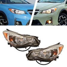 Pair Headlights Halogen Headlamps Assembly LH+RH For Subaru Crosstrek 2016-2017