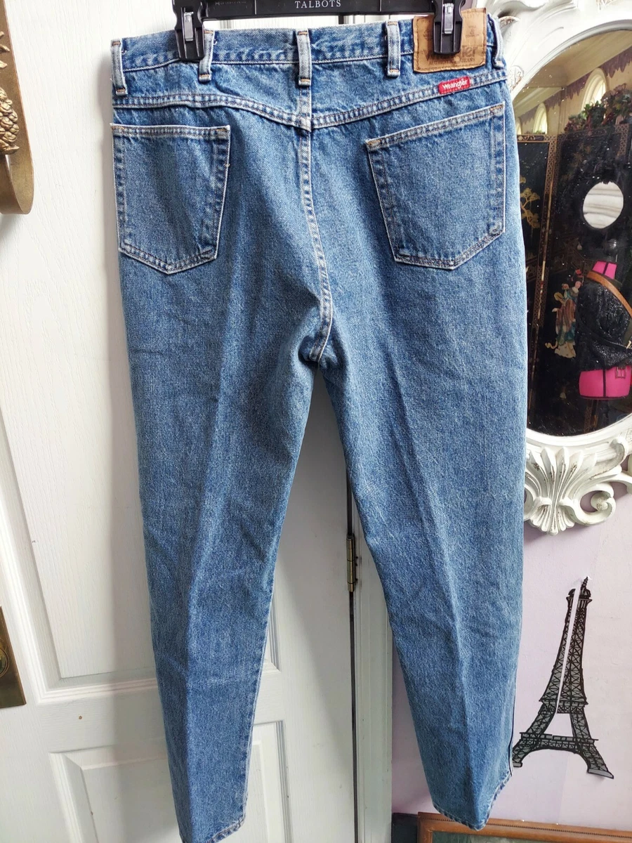 Vintage Wrangler Stonewash Blue Denim Jeans Cowboy Western Men s Size 36X 32