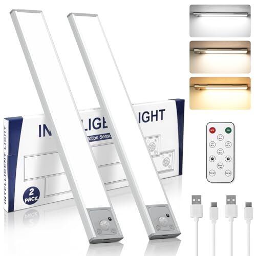 Under Cabinet Lighting with Remote Control, 56 LED Motion Sensor 12 inches