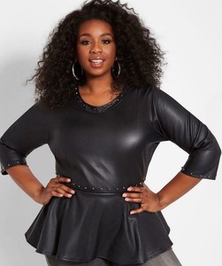 ashley stewart peplum top