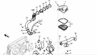 GENUINE NEW HOLDEN CAPTIVA 2010-2010 2.0L DIESEL AIR CLEANER RESO DUCT SEAL