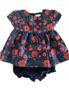 blue floral toddler dress