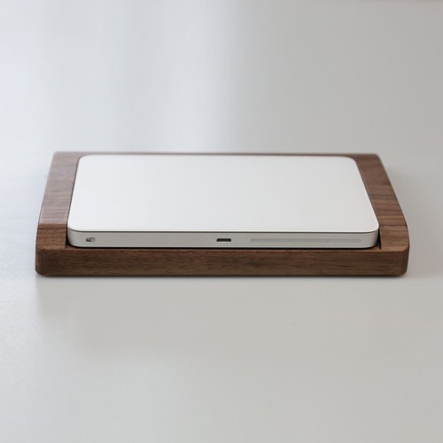 Walnuss-Ständer für Magic Trackpad 2/3 - Ergonomische Holzhalterung natürlich - Photo 5/9