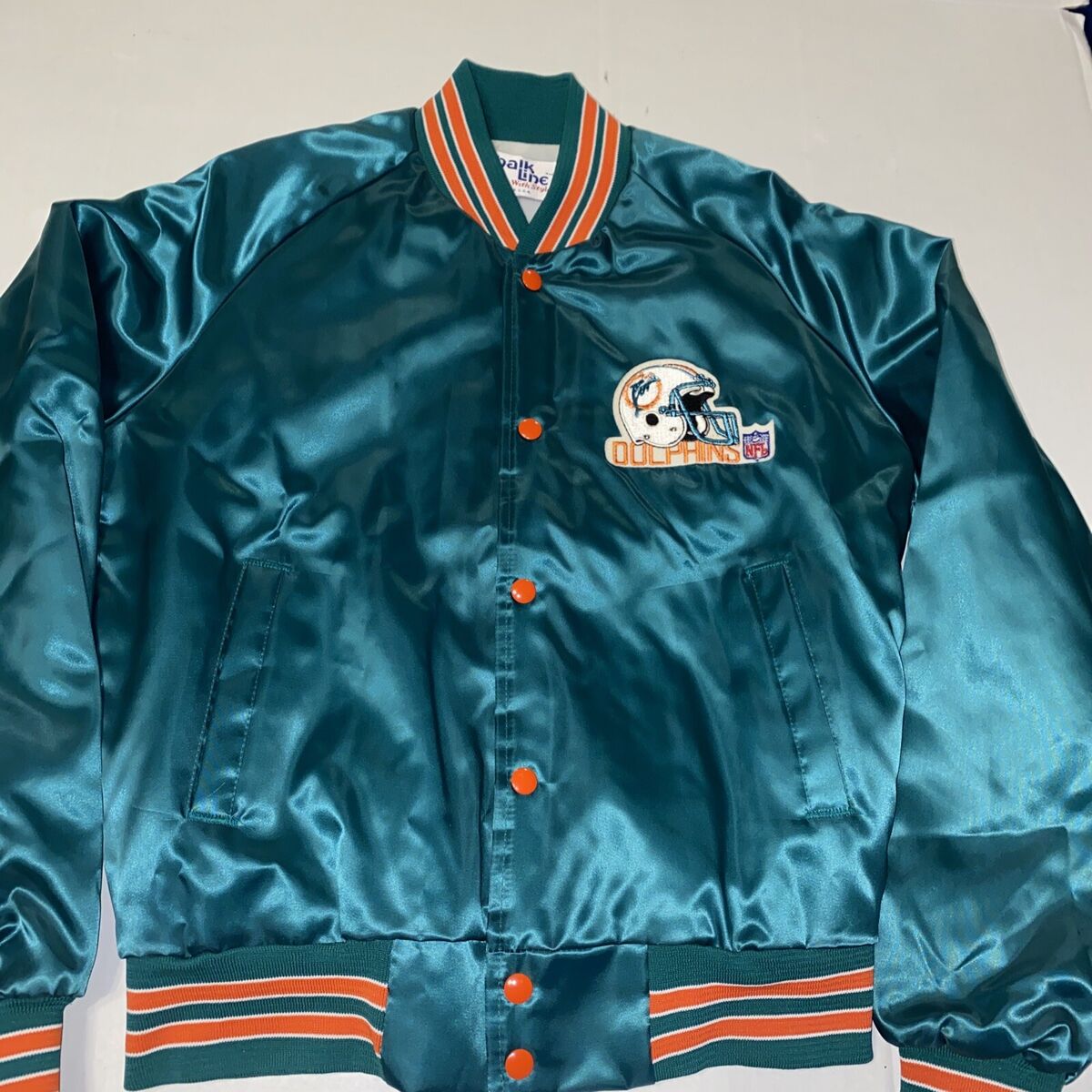 Chalk Line Miami Dolphins Satin Jacket Vintage 90's Size Chalk Line Miami Dolphins Satin Jacket Vintage 90's Size