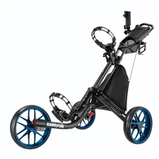 CaddyTek CaddyLite EZ-Fold Pro 3 Wheel Golf Buggy / Push Cart - Blue