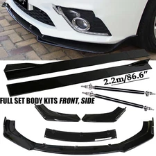 Front Bumper Lip Splitter Spoiler Strut Rods For Nissan Sentra 2010-2023
