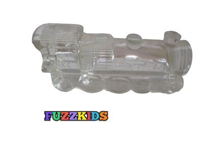 Vintage 1940 s Glass Train Engine #1028 Locomotive Candy Container Paperweight