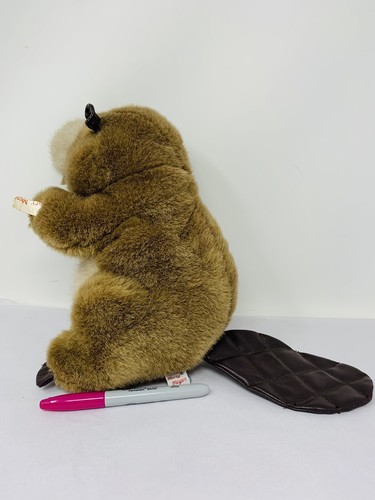 MARY MEYER PELUCHE DIENTE DE SIERRA CASTOR 10" VINTAGE PELUCHE IMITACIÓN CUERO COLA - Imagen 3 de 12