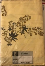 Vintage Simtex By Stevens Tablecloth New Old Stock 52x 52 Fantasy Yellow