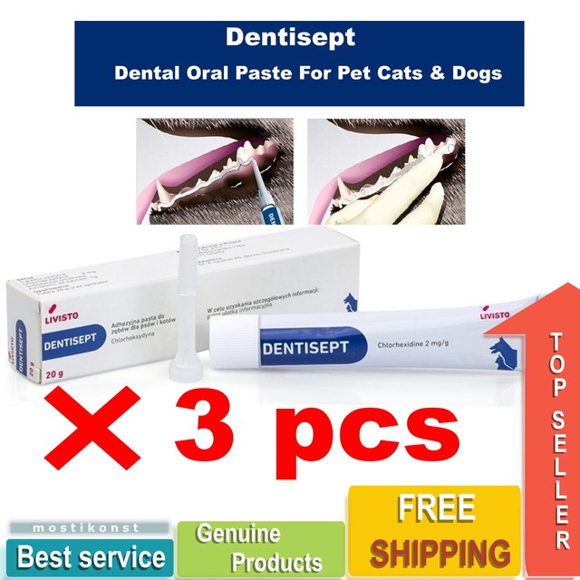 Dentisept Adhesive Dental Oral Paste For Pet Cats & Dogs 60g eBay