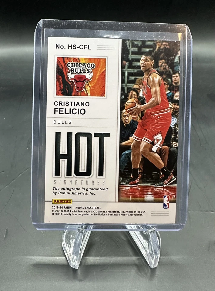 2019-20 Panini NBA Hoops Hot Signatures Cristiano Felicio #HS-CFL Auto - Image 2 of 2