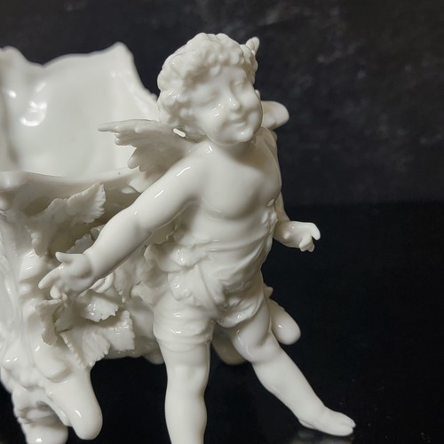 Jardiniere Antique German Porcelain Triebner Volkstedt Cherub Chariot c.1877 - Picture 5 of 13