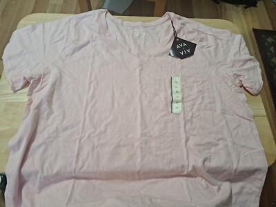 New Women's Size 2X (20-22) T-shirt, Pink By Ava & Viv
