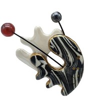 Cynthia Chuang Ceramic Whimsical Porcelain Abstract Pin Brooch Jewelry 10