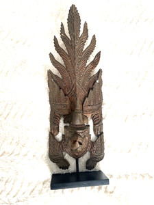 Very Rare Burma Carved Wood Flying Garuda - 19th century