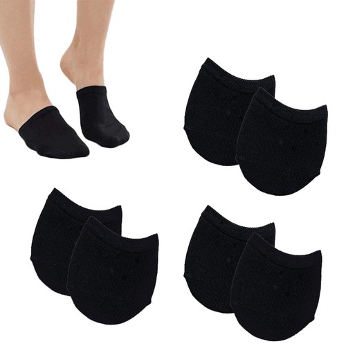 Toe Topper Socks Liner Socks Breathable Colorful Half Socks for Women 3 Pairs