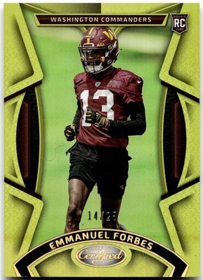 2023 Panini Certified #102 Emmanuel Forbes Mirror Gold #/25