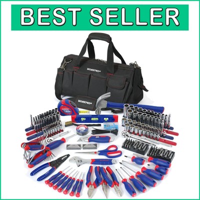 Comprehensive 322-Piece DIY Tool Kit with Nylon Storage for Organized Repairs