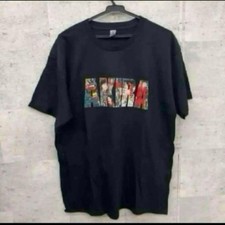 AKIRA Allover Logo T-shirt Big Logo Tetsuo Kaneda Katsuhiro Otomo Black XL