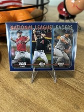 2024 Topps   Zac Gallen, Spencer Strider, Justin Steele #309 Royal Blue