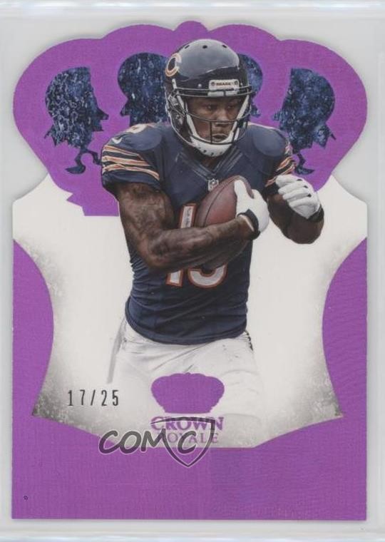 2013 Panini Crown Royale Retail Purple Holo Die-Cut 17/25 Brandon Marshall ii1