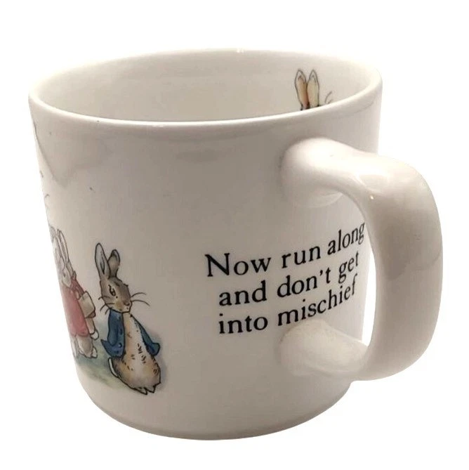 Vintage Wedgwood Peter Rabbit Beatrix Potter Childs Nursery Rhyme Mug England - Image 4 of 4