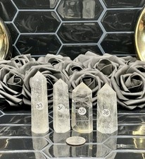 Natural Rutile Clear Quartz Silve black Gold See pics. Free ship  Gift