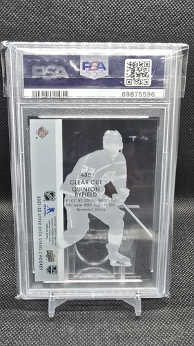 2021-22 Upper Deck Series 2 Quinton Byfield Young Guns Clear Cut PSA 9 #488 - Picture 2 of 2