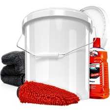 SONAX Autoshampoo Konzentrat 2L + Wascheimer 16L + XL Waschhandschuh + Deckel