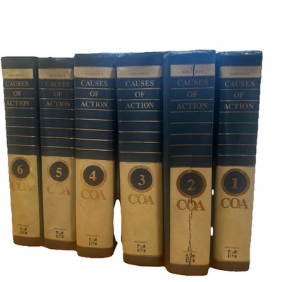 #ad Shepard#x27;s Causes of Action Vol. 1 6 1985 McGraw Hill $340.00