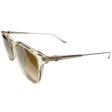 Excellent condition CHROME HEARTS PLUCK Floral Sunglasses Crystal Gold Brown Len