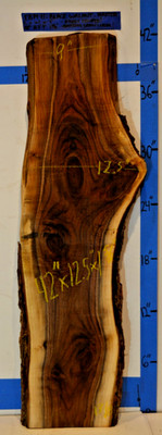 FIGURED XL Black Walnut Live Edge, Grade 5 - 42x12x1.67 - Dried & Planed EB14-11