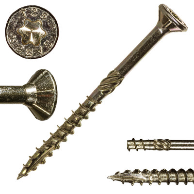 9 x 2-1/4'' Star Drive Yellow Zinc SaberDrive  Multi-Purpose Screws