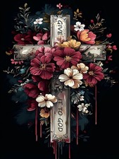 Religious Cross Diamond Painting Kit 5D DIY Full Drill Wall Art Decor DIY Kit