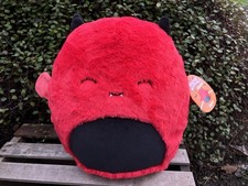 NEW Squishmallows 12 Inch DANTE the Red Devil Bat Demon Fuzzamallow Halloween