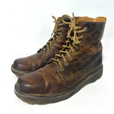 Dr. Martens Jasper Boots Men 10 Brown Distressed Leather Lace Up Gorpcore Grunge