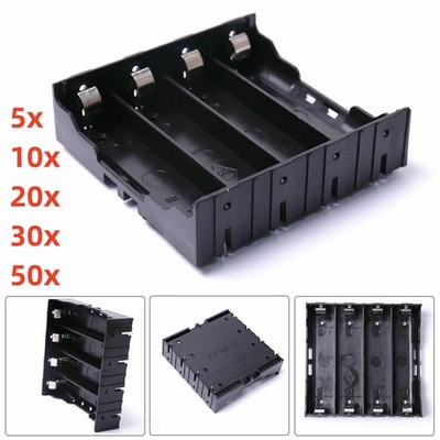 10/20x Batteriehalter Gehäuse für 18650 Lithium Zellen 4 Akku Halterung Case PCB