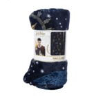 Harry Potter Travel Blanket Blue Fleece Stars Forbidden 46" x 60" NWT