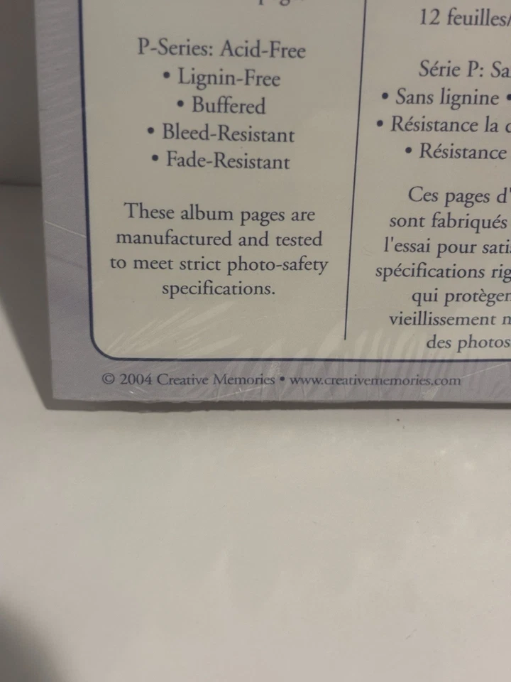 NUEVO Creative Memories 7x7 blanco álbum de recortes páginas y protectores de página 12 de cada uno Foto 4 de 4