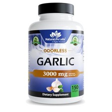 GMP-Certified Odorless Garlic Extract with Olive Oil - Convenient 150 Softgels