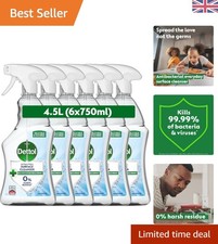 Antibacterial Disinfectant Surface Cleaner, 750ml, Pack of 6 - Kills 99.9% Germs 4.66 per litre