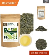 Authentic Sencha Green Tea Loose Leaves - 4 oz for a Tea Experience
